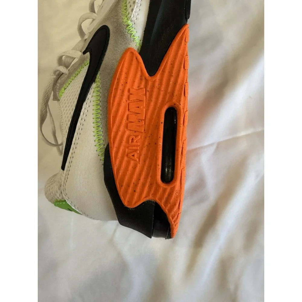 Nike Air Max Youth Size 6.5Y White Black Orange Green Running Sneakers Shoes